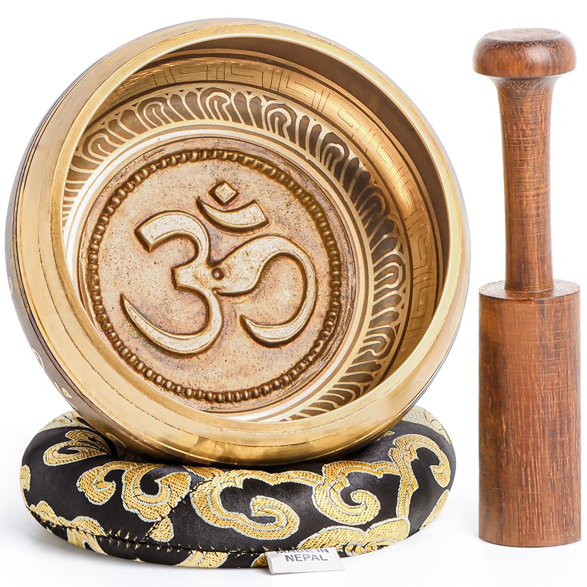 Hihealer Tibetan Singing Bowls Set 100% Nepal Handmade Large Sound Bowl with Instructions, Mallet, Cushion, Gift Box; Meditation, Yoga, Chakra Healing, Self Care Mothers Day Gifts for Women Men