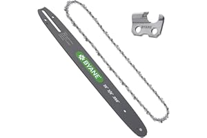 BYANE 20 Inch Carbide Chainsaw Bar and Chain Combo for Husqvarna, 3/8" Pitch, 050" Gauge, 72 Drive Links Fits Husqvarna 455, 455 Rancher 460 Rancher 570, Poulan PP5020AV PR5020, and More - E72 584271