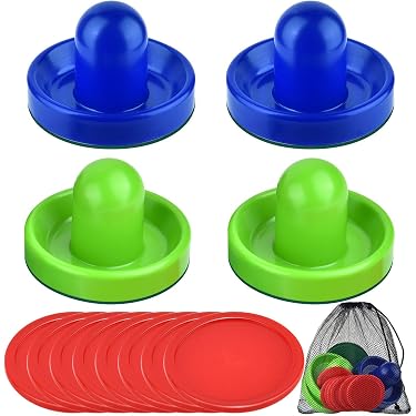 Kit De Accesorios Para Hockey De Mesa Y Aire | Incluye Empujadores De Plástico, Discos Y Paletas | Repuesto Para Mesas De Juego Familiar | 1 Juego De 5 Piezas