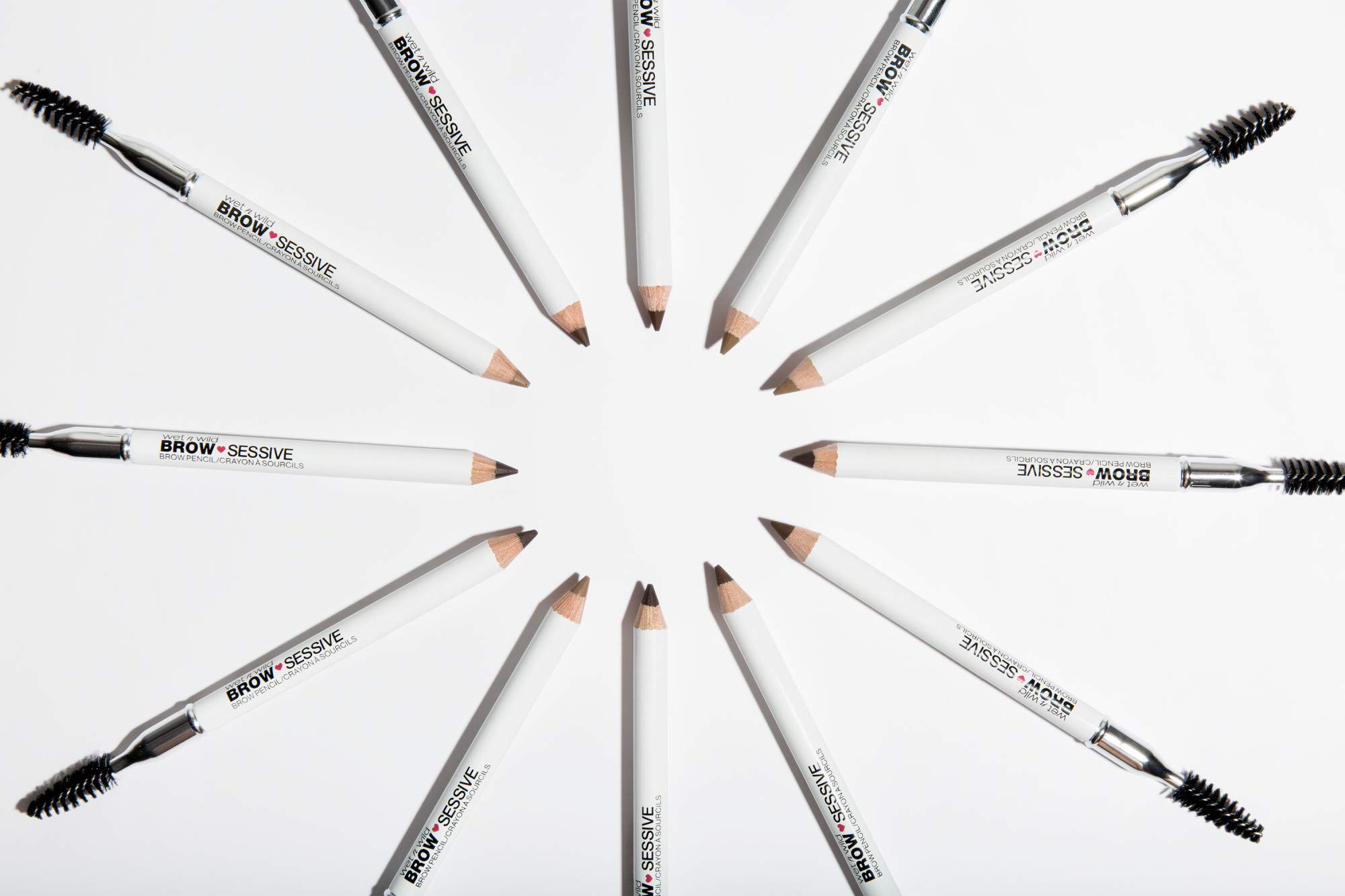 wet n wild Brow-Sessive Brow Pencil, Ultra-Precise Dual Ended Spoolie Brush for Perfect Buildable Blendable Shaping, Natural Lasting Shades for Every Brow, Cruelty-Free & Vegan- Medium Brown(Packaged)