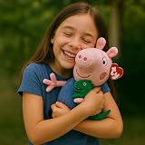 TY George 10 Inch Beanie Baby Peppa Pig Plush Toy view 4