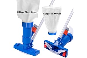 Sepetrel Upgraded Swimming Pool Spa Jet Vacuum Cleaner with Brush & 56" Pole,for Above Ground/Inflatable Pool,Hot Tub,Pond, Spa, Lake and Fountain