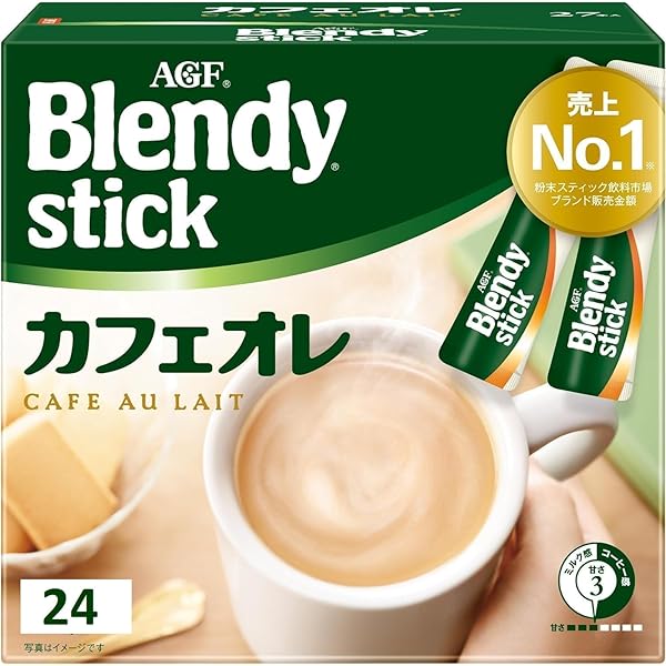 Amazon.com: AGF Blendy Stick Matcha Au Lait 20 Sticks
