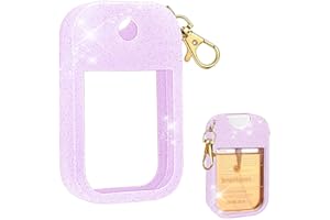 Silicone Protective Case Compatible with Touchland Hand Sanitizer Spray, Stylish Cover with Keychain for Power Mist and Glow 