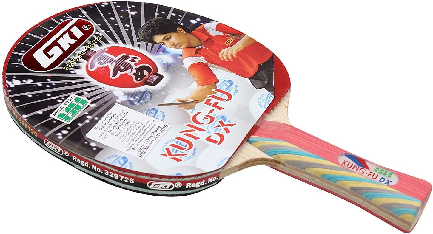 GKI Kung Fu DX Table Tennis Racquet with Printed Cover Comfortable to Grip,
