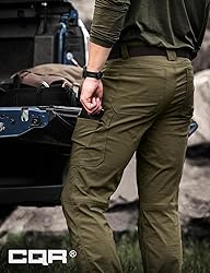 CQR Men's Active Flex Tactical Pants, Water