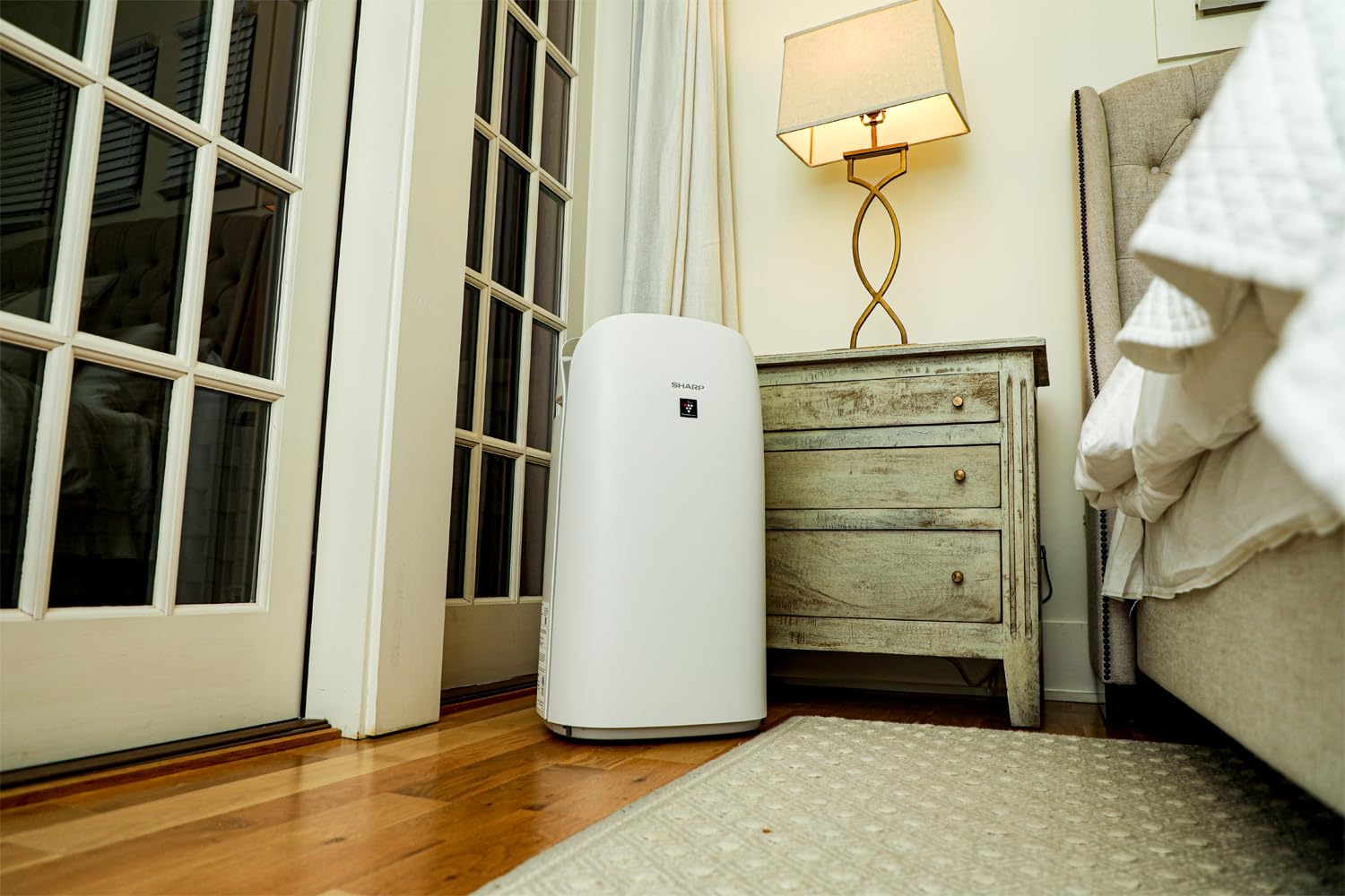 SHARP Smart Air Purifier and Humidifier compatible w/Alexa & Google Asst. Plasmacluster™ Ion Technology & Triple Filtration, incl True HEPA Filter. Covers up to 2,603 sq ft for XL Rooms. KCP110UW