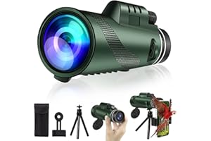 DIKENLAND 80x100 HD Monocular Telescope for Adults with Smartphone Adapter, High Power Monocular with BAK-4 Prism and FMC Lens for Super Bowl, Bird Watching, Hunting, Camping, Hiking