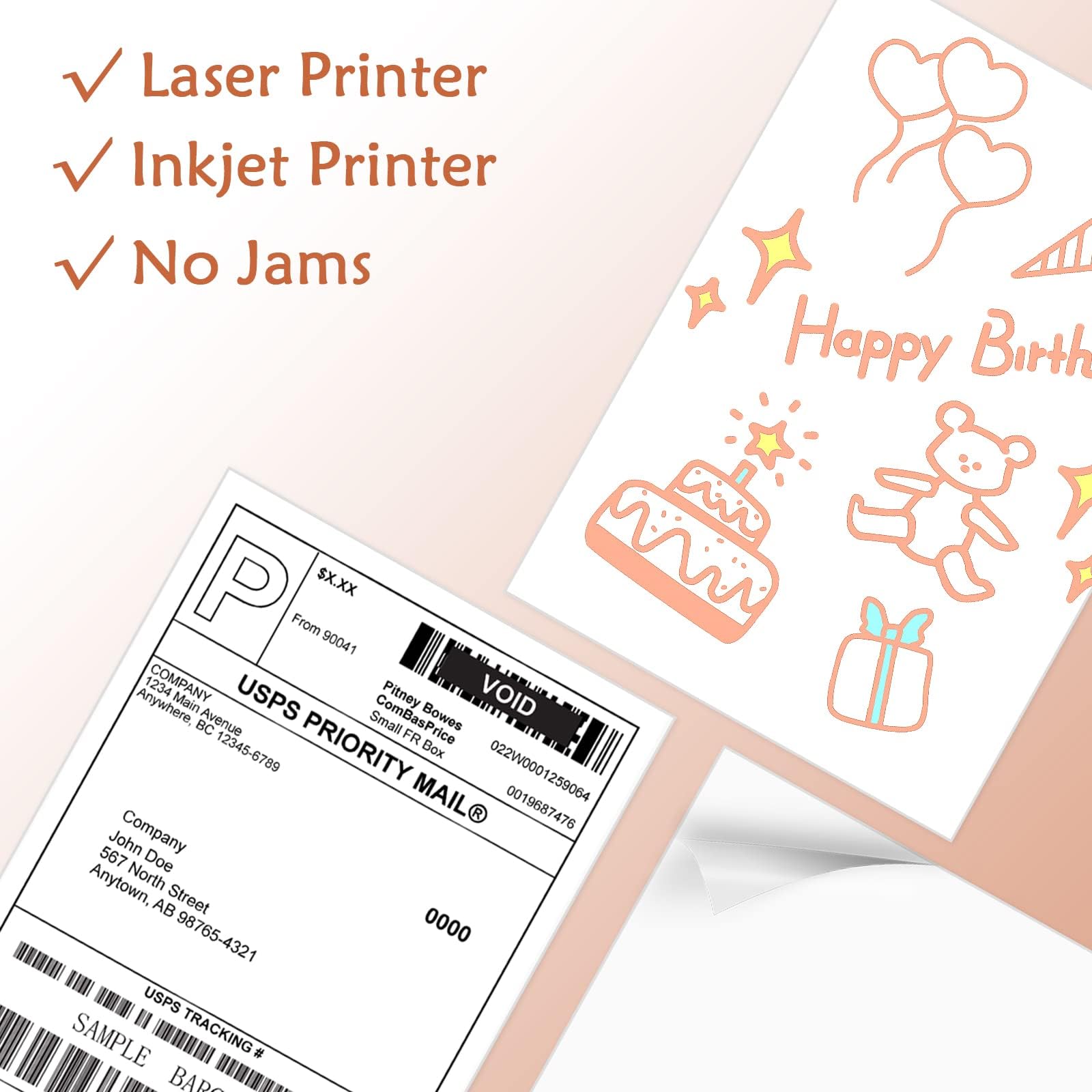 Ink Injection Sticker Label Mua 9527 Product 100 Sheets Sticker Labels 8-1/2