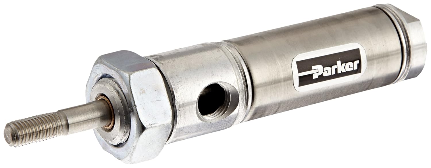 Parker .75DSR00.5 Stainless Steel Air Cylinder, Round Body, Double