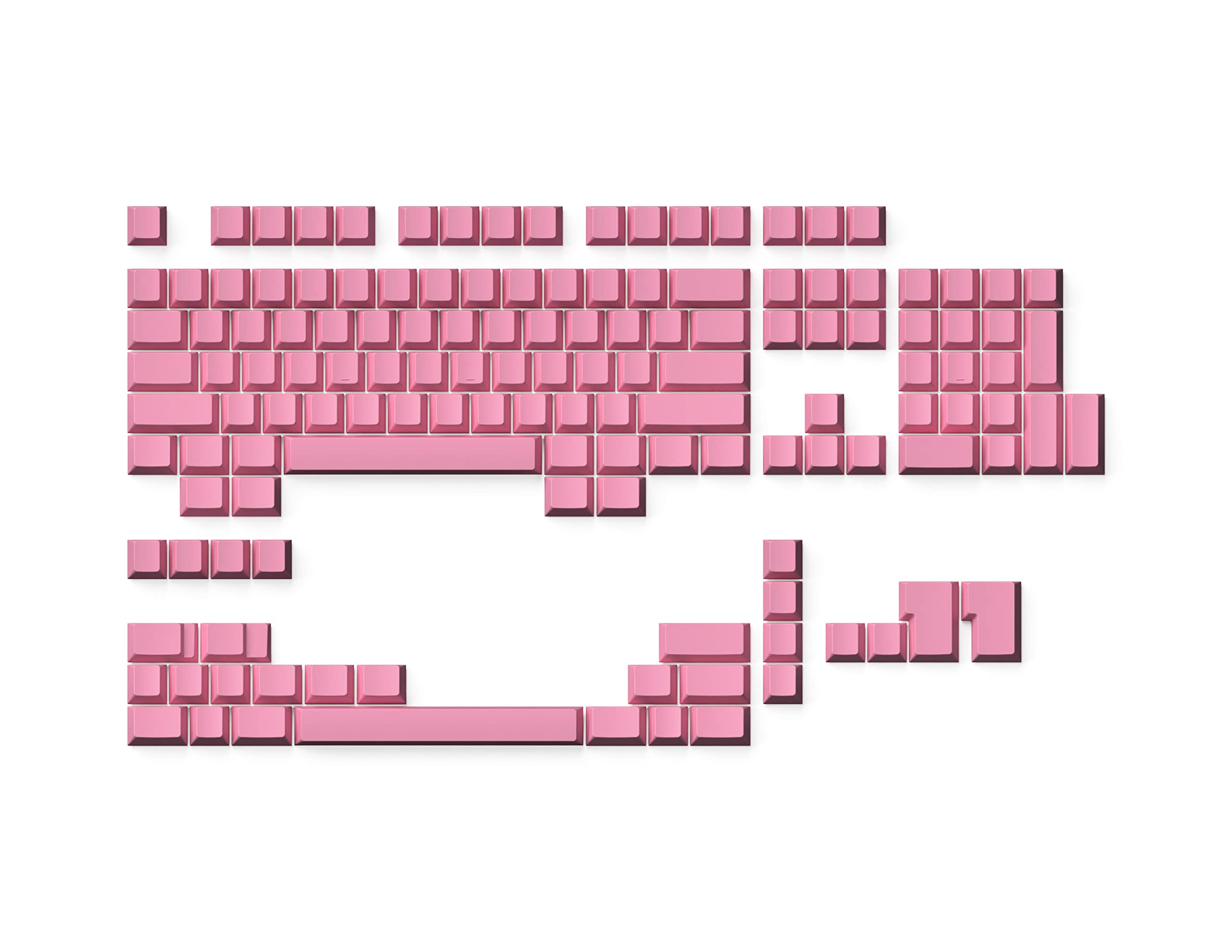 Ranked Blank Premium Keycap Set | 1.4 mm Thick PBT | Cherry Profile for Mechanical Keyboard (Prism Pink, 139 Keys)