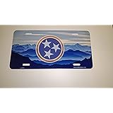 Tennessee Mountains Three Star License Plate LP2099