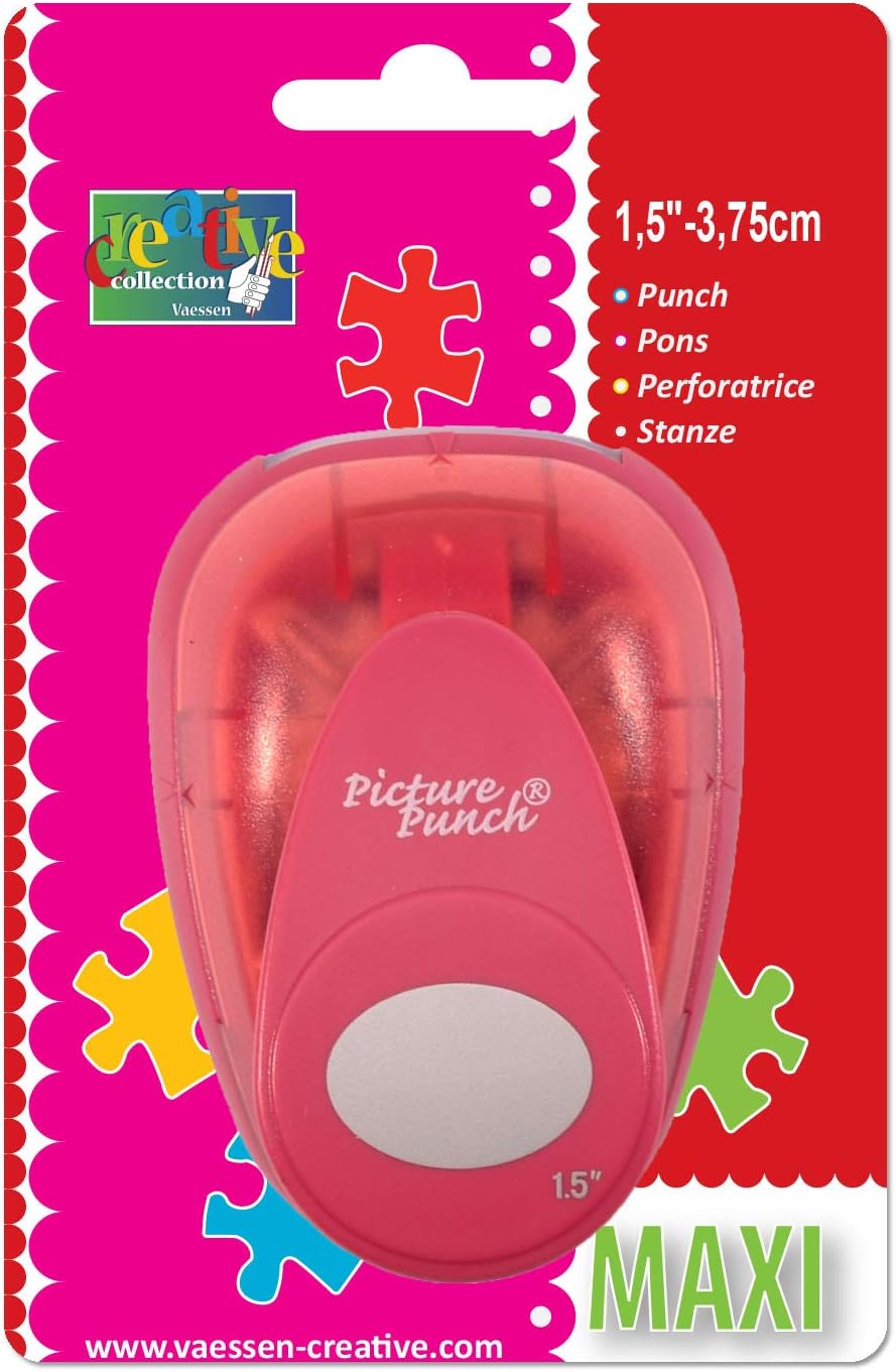 Vaessen Creative Craft Paper Punch - Oval - 2,7 x 3,8 cm - Circle Cutter for Crafting and Card Making, Multi-Colour - Image 5