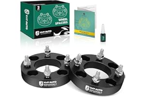 YHTAUTO 4X110mm Wheel Spacers 1 Inch Fits Honda, Suzuki, Can-Am, Bombardier, Kawasaki, Polaris, Yamaha Models, Grizzly, FourTrax Tire Spacers w/ M10x1.25 Studs, 74mm Hub Bore 4 Lug 2PCS Black Adapters