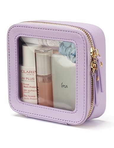 Small Cosmetic Bag for Purse Mini Makeup Bag for School Cute Clear