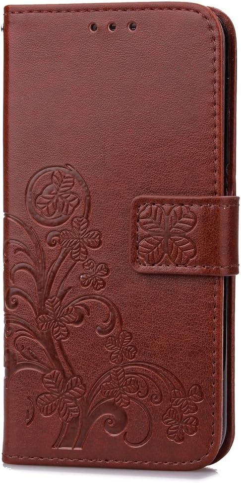 Cover in Pelle Funzione di Stand Slot per Schede Antiurto Leather Case Cover per LG K8 2017 Docrax Custodia LG K8 2017 // M200N Portafoglio - DOSDA041025 Rosa Caldo