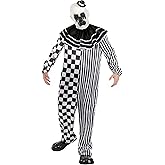 Adult Killer Gothic Clown Costume, Mask & Jumpsuit for Horrifying Halloween Outfit