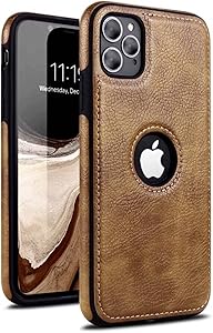 N.N Compatible for iPhone 11 Pro Max Leather case Luxury and Elegant Looks for Your iPhone (i Phone 11 pro max, Brown)