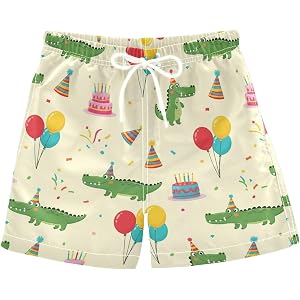 KOCOART Boys' Swim Trunks Quick Dry Board Shorts Youth Beach Swimming Shorts Summer Bathing Suit 2-16 Years
