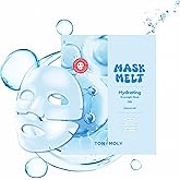 TONYMOLY Mask Melt Brightening Hydrogel Overnight Face Mask, Vitamin C and Rice Essence, 1 Sheet
