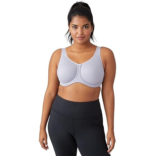 Wacoal Women's Full Support Underwire Sport Bra, Lilace Gray With