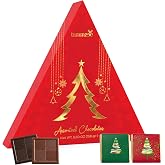 Chocolate Squares 30 Piece, Individually Wrapped Milk &amp; Dark Christmas | Milk &amp; Dark Christmas Tree Chocolate &ndash; Christmas Tree Gift Box &ndash; Individually Wrapped Stocking Stuffer Candy
