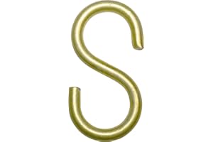 RCH Hardware SH-BR13-50 Brass S-Hook, 6 Gauge, Acid Dipped (2 Pack)