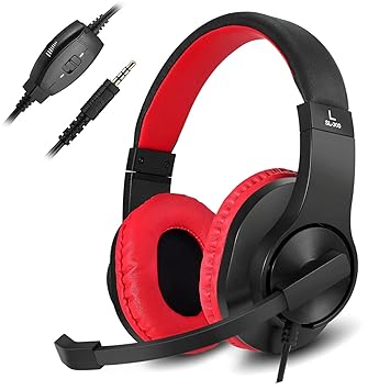 Gaming Headset für PS4 PC Xbox One, DIWUER Audio Stereo Bass 3,5 mm Over-Ear Kopfhörer mit Mikrofon Noise Isolation für Lapto