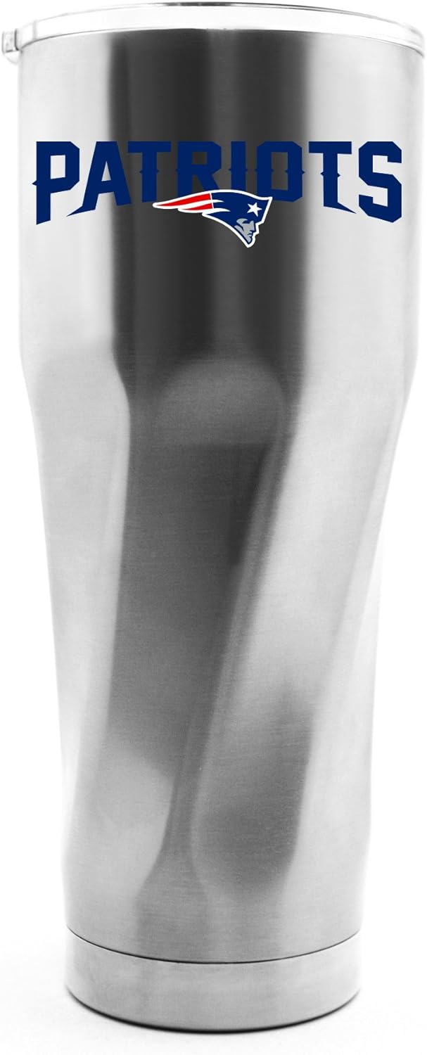 NFL New England Patriots 30oz Double Wall Stainless Steel Thermo Tumbler with Cap