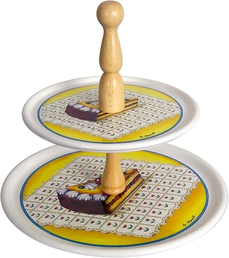 Amazon Spigarelli Ceramiche セラミック フルーツ デザート ボウル 2 ダン ホワイト Matilde デザイン 食器 グラス カトラリー オンライン通販