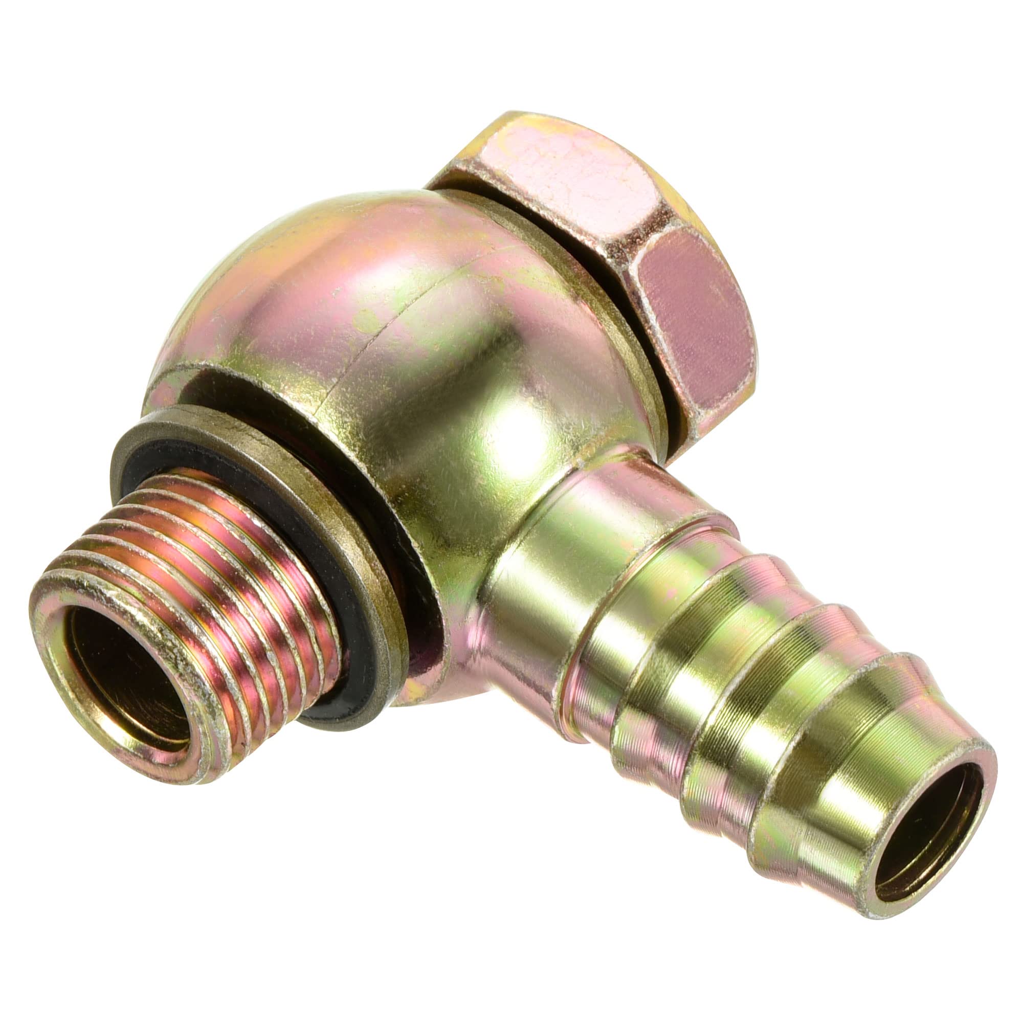 PATIKIL Hose Barb Fitting Elbow 15mm Barbed M16x1.5 Male Thread, Steel Pipe Adapter Connector
