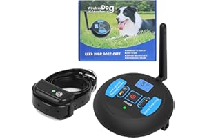 SXDDHZX Wireless Dog Fence, Electric Fence System for Dog, Wireless Dog Boundary Containment System, Rechargeable Training Co