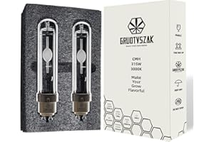 GRUOTVSZAK CMH 315W 3000K 625umol / 4200K 590umol Ceramic Metal Halide 3000K CDM Full Spectrum Indoor Flowering Grow Light Bulb Pack of 2