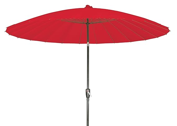 Amazon.de: GoodSun Sonnenschirm Kurbelschirm OR, rot, 270 cm rund