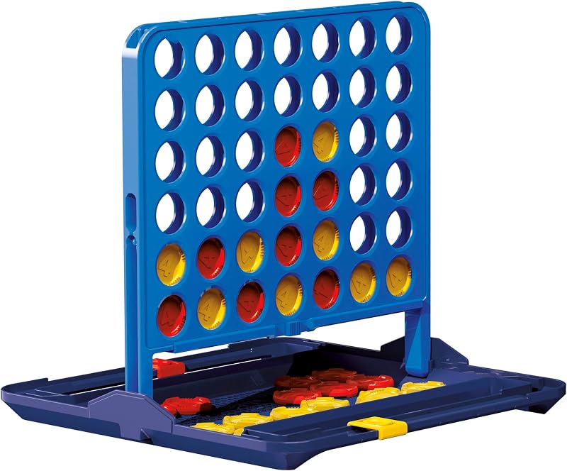 Offizielles Hasbro Games 4 gewinnt Spiel (2025 Edition) | praktische Aufbewahrung, Tragebox, Punktezähler | ab 6 Jahren | 2 Spieler | Familienspiel für Kinder - Deutsche Version