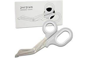 PYRSIVA Trauma Shears – 7.5" Titanium-Coated Stainless Steel Bandage Scissors for Nurses, EMTs & Doctors | Professional Medical Shears for First Responders & Wound Care