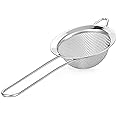 Fine Mesh Strainer - 2.8 Inch Round Sieve - Tea Strainers for Loose Tea, Coffee Strainer, Food Strainer, Juice Strainer, and 