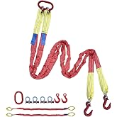 Lifting Slings with Hooks, 10 FT, 11000 LB Polyester Rigging Straps | Heavy Duty Lifting Straps for Cranes, Hoists, Trucks &amp; Heavy Equipment
