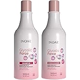 Inoar Glycolic Force Shampoo &amp; Conditioner Bundle with Glycolic Acid for Deep Cleansing, Intense Hydration &amp; Renewed Shine, 2 x 16.9 fl.oz