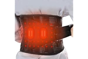 GINEKOO Heated Back Braces - Breathable Back Support Belt with Heating Pad for Lower Back Pain Relief, Lumbar Support for Men