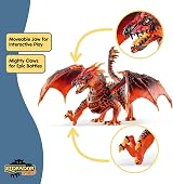 Schleich Eldrador Creatures Lava Dragon Toy 8" Movable Wings Red Monster view 6