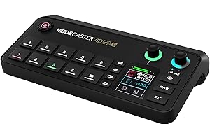 RØDE RØDECaster Video S – Podcast Video Switcher and Audio Interface – Multi-Camera, 4 x Video Inputs (HDMI and USB), 1080p60