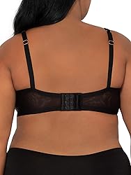 Smart & Sexy womens Mesh Plunge Bra, Black Hue