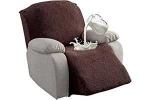 YUEANG 100% Waterproof Recliner Chair Cover, 1 Pieces Stretch Recliner Sofa Slipcovers Washable Cover for Reclining Chair for Pets, Dogs, Kids (Chocolate, 1 Seater)