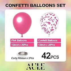 AULE Party Balloons Pack of 42 - Metallic Chrome