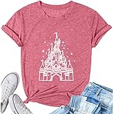 Magic Castle Shirt for Women Cute Kingdom Graphic Tshirt Casual Holiday Vacation Short Sleeve Tee Tops