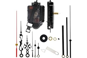 TIKROUND Youngtown 12888 Pendulum Type Movement Step Clock Accessory Quartz DIY Movement Kits,1/2 Inch Maximum Dial Thickness, 9/10 Inch Total Shaft Length.