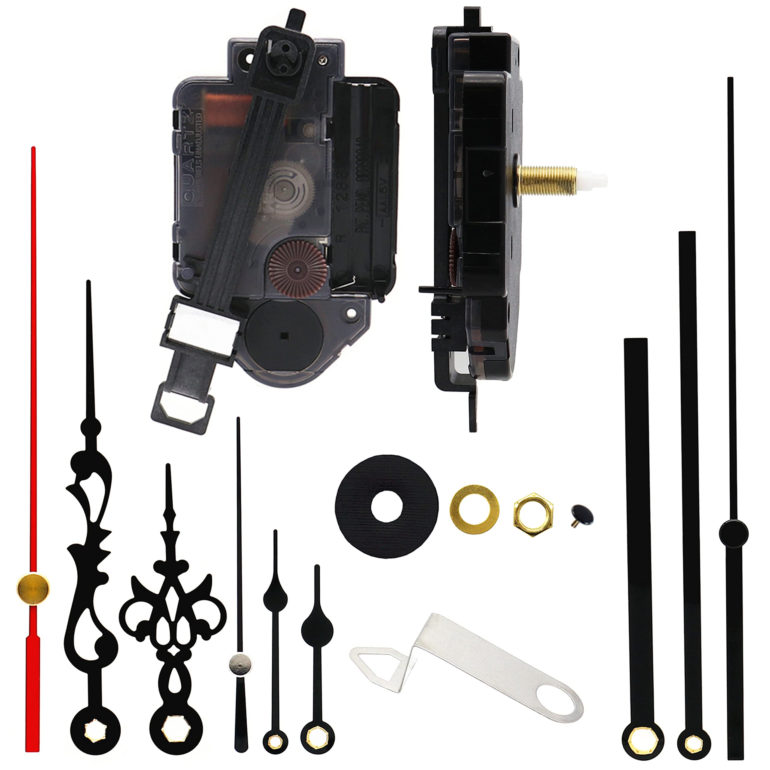 Original Youngtown #12888D2C Pendulum Type Movement Step Clock Accessory Quartz DIY Movement Kits,1/2 Inch Maximum Dial Thickness, 9/10 Inch Total Shaft Length