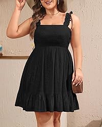 Talisea Women’s Plus Size Summer Dresses Black