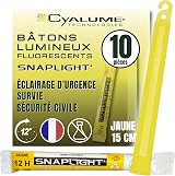 Cyalume SnapLight Yellow Glow Sticks 6 Inch 12 Hr Industrial Pack 10